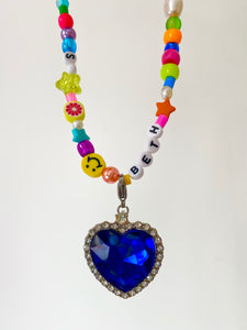The MOLLY  Heart pendant Charm - Blackcurrant Pop