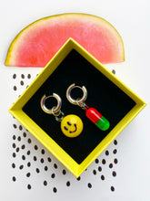 Load image into Gallery viewer, HAPPY PILL EARRINGS
