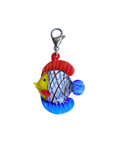 Load image into Gallery viewer, Glass Fish Charm l - Blackcurrant Pop

