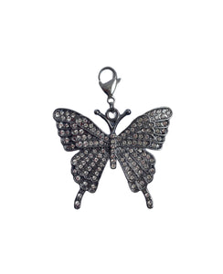Y2K Embellished Butterfly Charm - Blackcurrant Pop