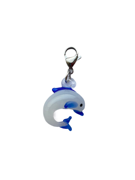 Glass Dolphin Charm