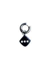Load image into Gallery viewer, BLACK DICE SINGLE EARRING
