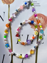 Load image into Gallery viewer, The NNENNA Pearl rainbow Choker - Blackcurrant Pop
